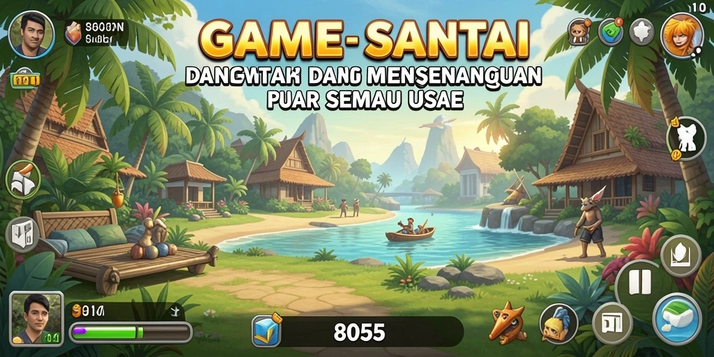 Screenshot gameplay menunjukkan momen seru di 8055.
