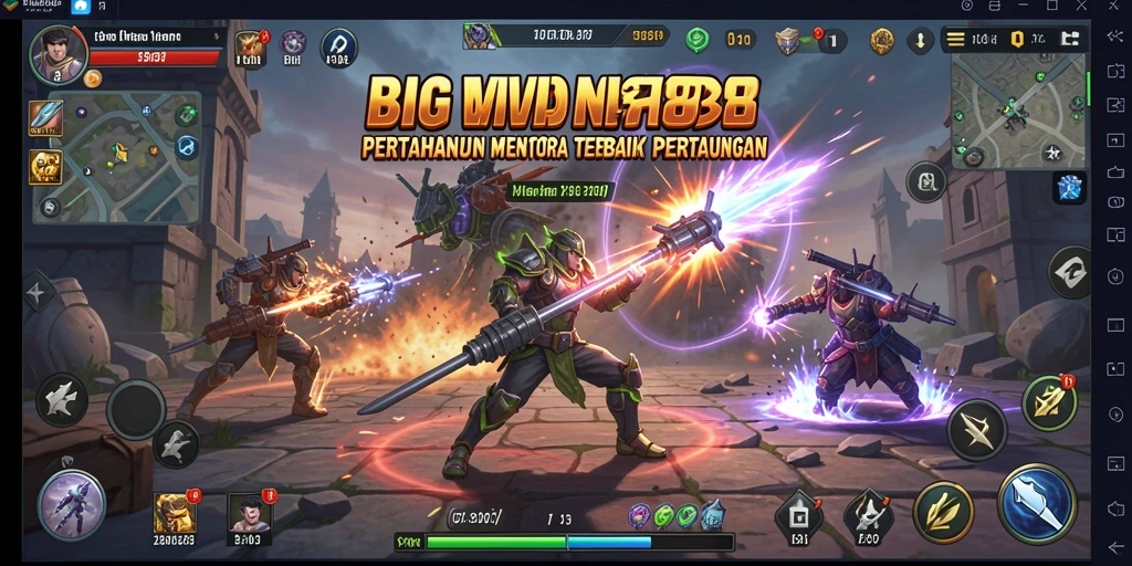Tampilan gameplay menara pertahanan dalam BIGWIN88 yang seru dan strategis.