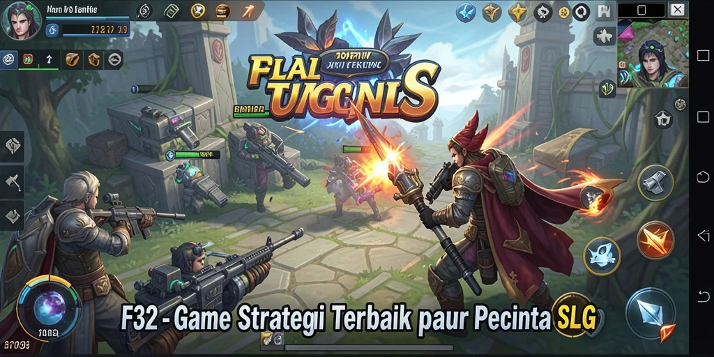 Tampilan gameplay F32 yang menantang dan strategis.