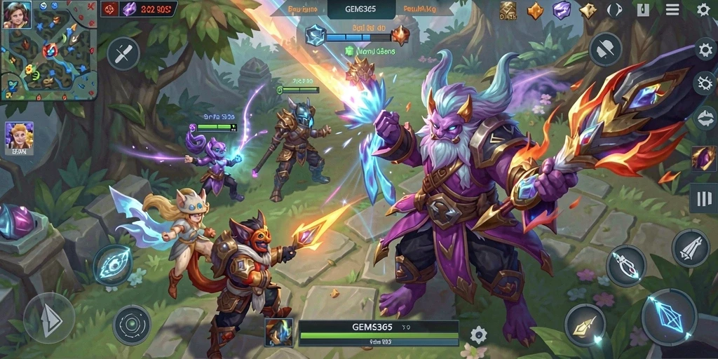 Tampilan gameplay menarik dari GEMS365 yang penuh aksi.