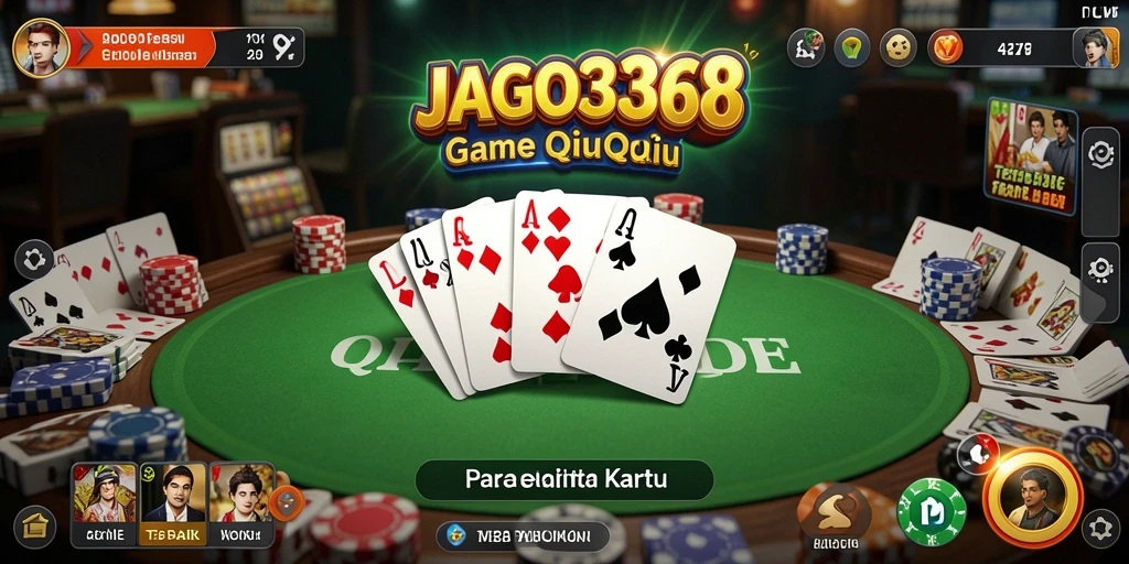 Screenshot JAGO368 menampilkan aksi seru permainan QiuQiu.