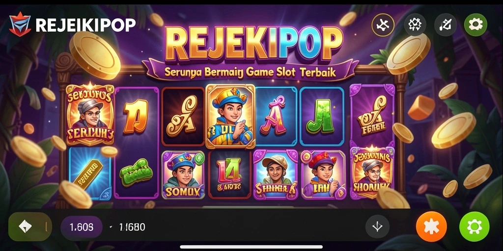 Tampilan utama gameplay <strong>REJEKIPOP</strong> yang penuh warna dan menyenangkan.