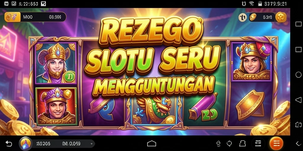 Screenshot gameplay Slot REZEGO yang penuh warna dan menarik.