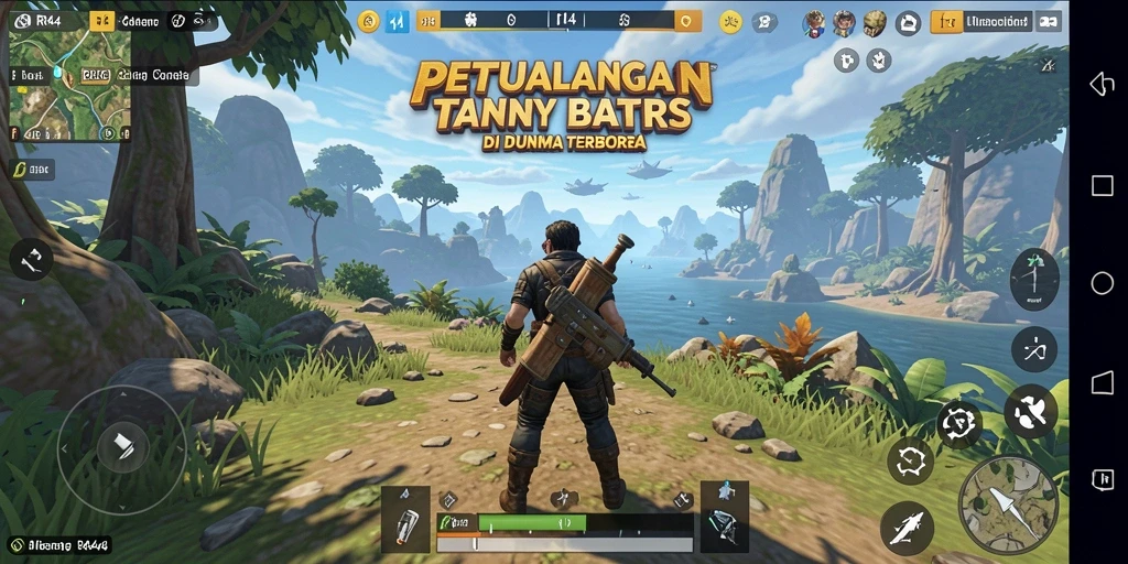 Tangkapan layar utama RR44 menampilkan gameplay yang menakjubkan di dunia terbuka.