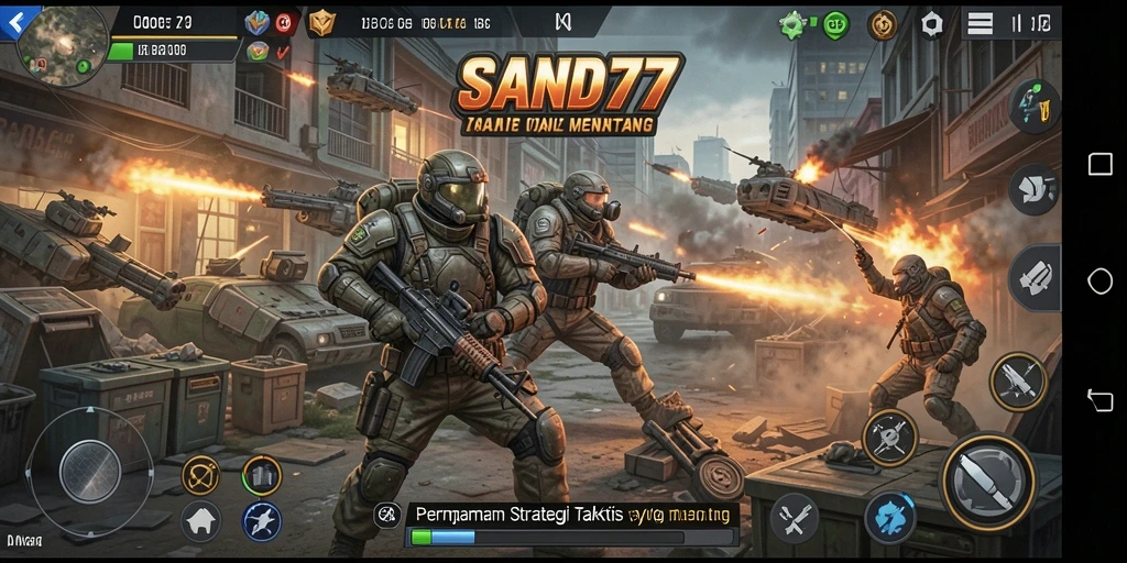 Tampilan gameplay SAND77 yang seru dan strategis.