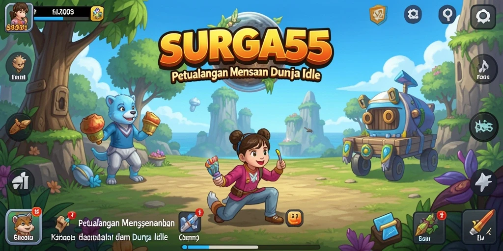 Screenshot SURGA55 menampilkan gameplay Idle yang menarik.