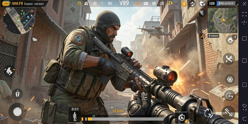 Tampilan menarik dari gameplay V89 dengan aksi tembak-menembak yang mendebarkan.