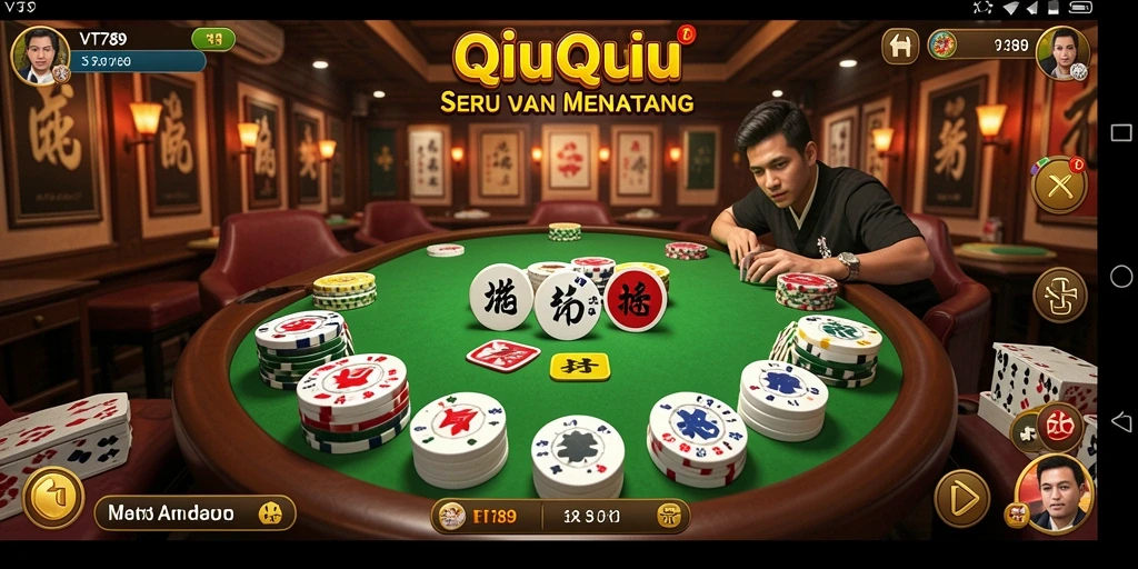 Tampilan gameplay QiuQiu yang seru dengan grafis menarik di VT789.