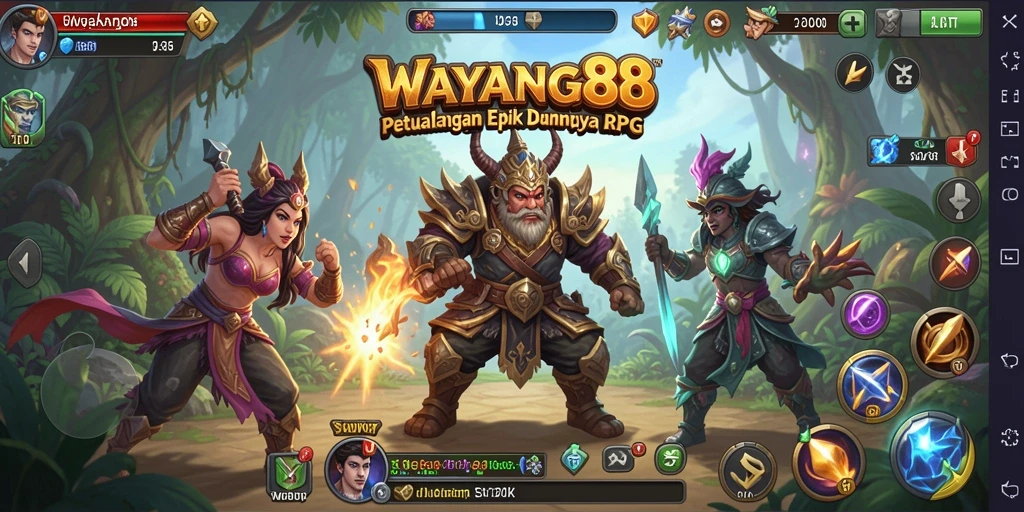 Tangkapan layar WAYANG88 menunjukkan pertarungan mendebarkan dalam dunia RPG.